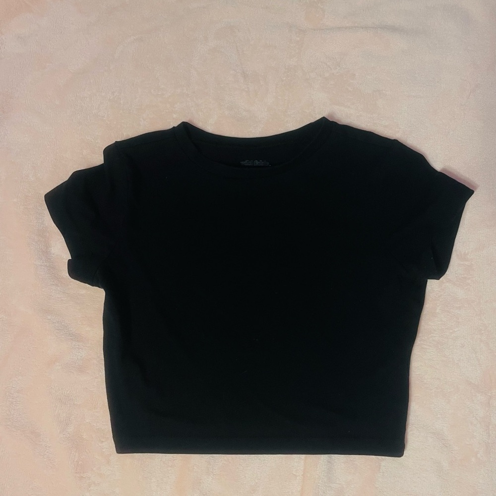 Women's Black Crop Top